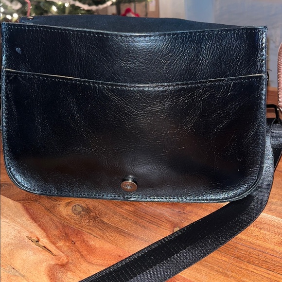Patricia Nash Black leather Vitelli flap crossbody purse - Picture 4 of 11